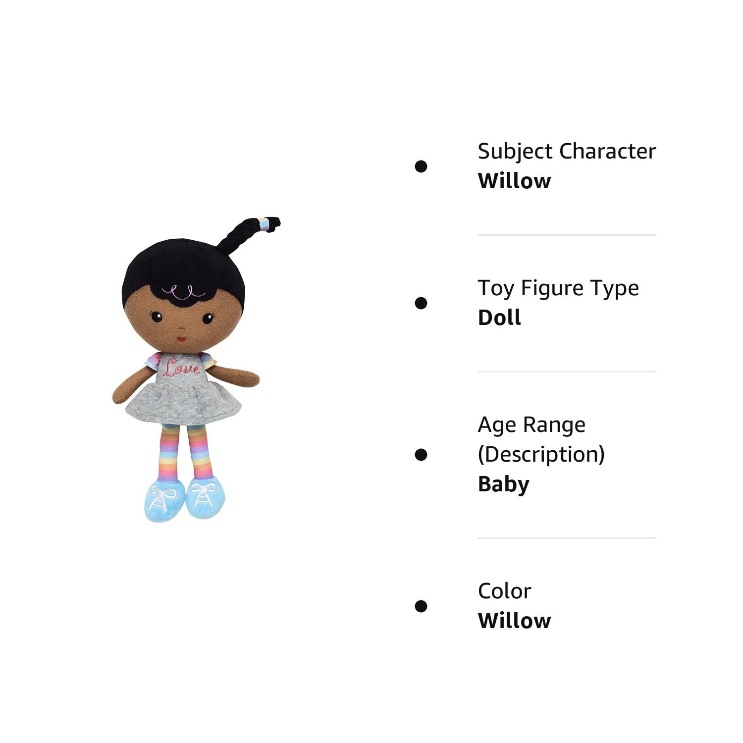 Baby Starters Peluche Snuggle Buddy – Muñeca negra de bebé, sauce, tez más oscura, 11 pulgadas
