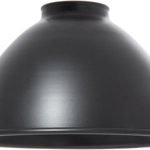 B&P Lamp Sombras de cúpula de metal de estilo industrial (negro B&P Lamp Sombras de cúpula de metal de estilo industrial (negro