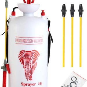 CLICIC Pulverizador portátil de 4 galones (16L) para césped y jardín con cuatro postes de pulverización con un total de 52 pulgadas de longitud CLICIC Pulverizador portátil de 4 galones (16L) para césped y jardín con cuatro postes de pulverización con un total de 52 pulgadas de longitud