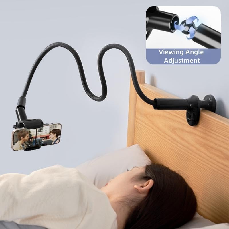 Soporte de cuello de cisne para cama, soporte flexible para teléfono para escritorio y cama, compatible con iPhone 14, 13, 12, 11 ProPro Max, XR, X,