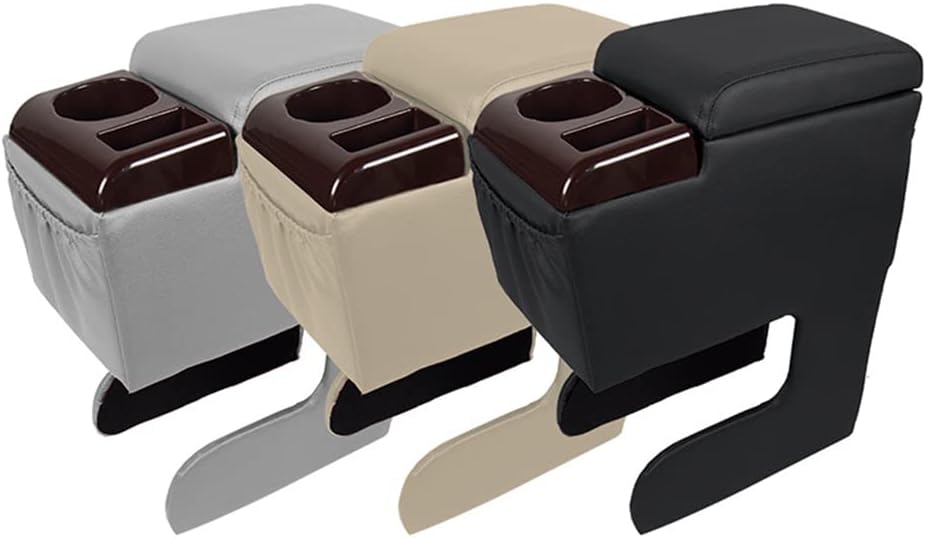 Asiento de camionetabanco para automóvil, consola central para contratistas, organizador de negocios y caja de almacenamiento con portavasos y tapa