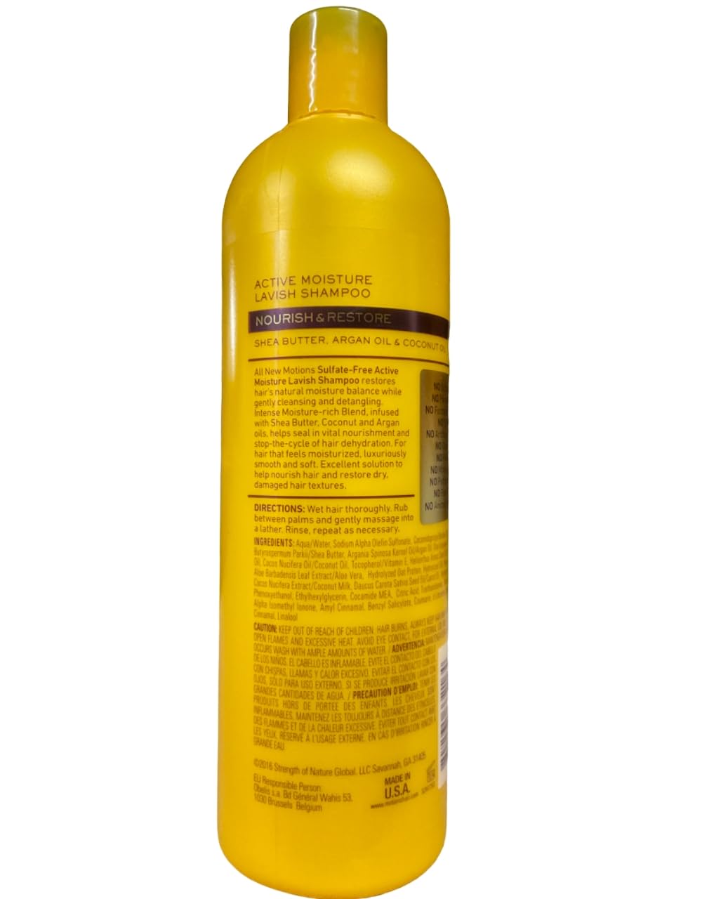 MOTIONS CHAMPÚ ACTIVE MOISTURE LAVISH nutre y restaura 16oz