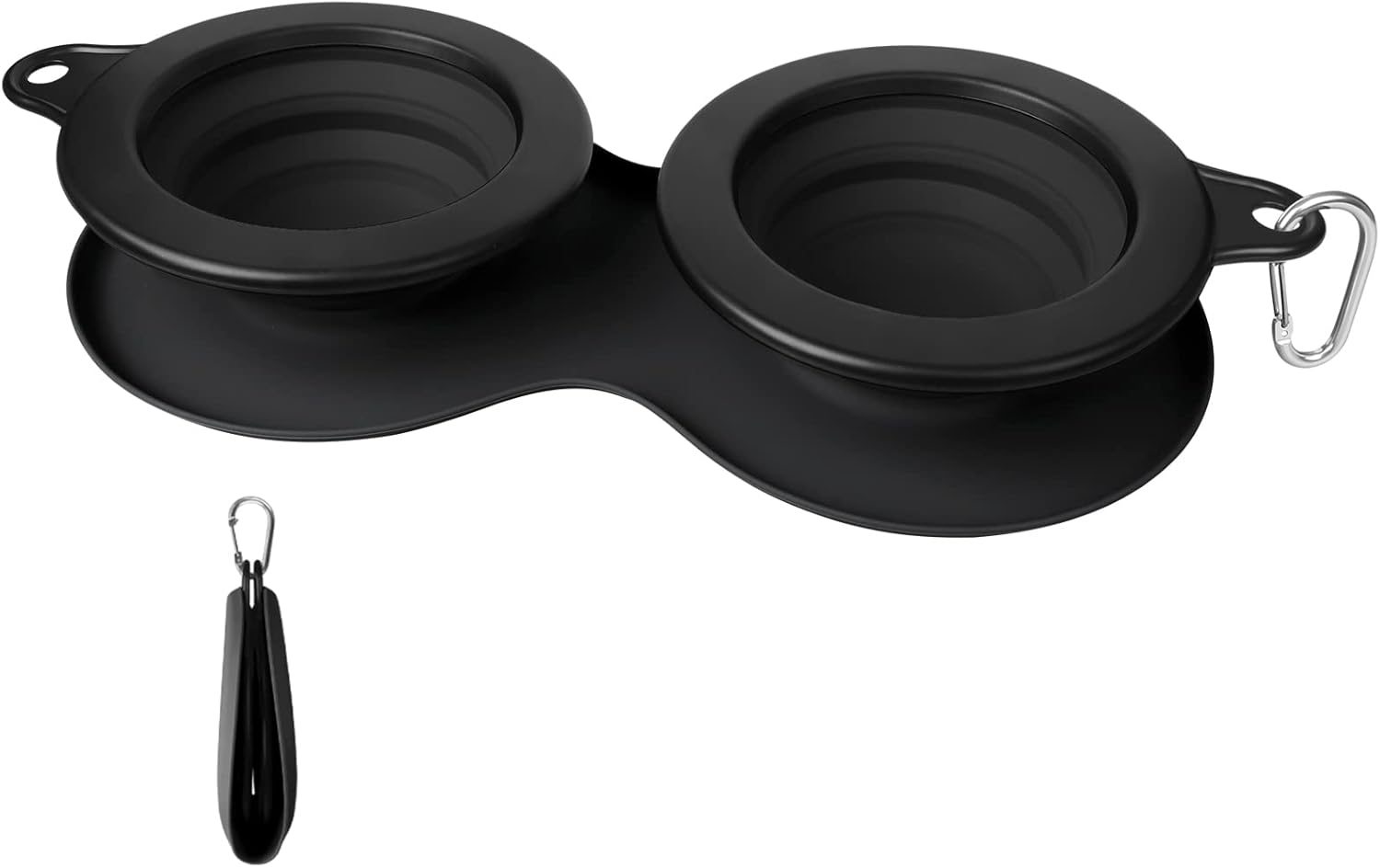 WINSEE – Cuencos plegables para perros con agua, portátil, para alimentar alimentos para mascotas, gatos, plegable, expansible, sin derrames, tapete