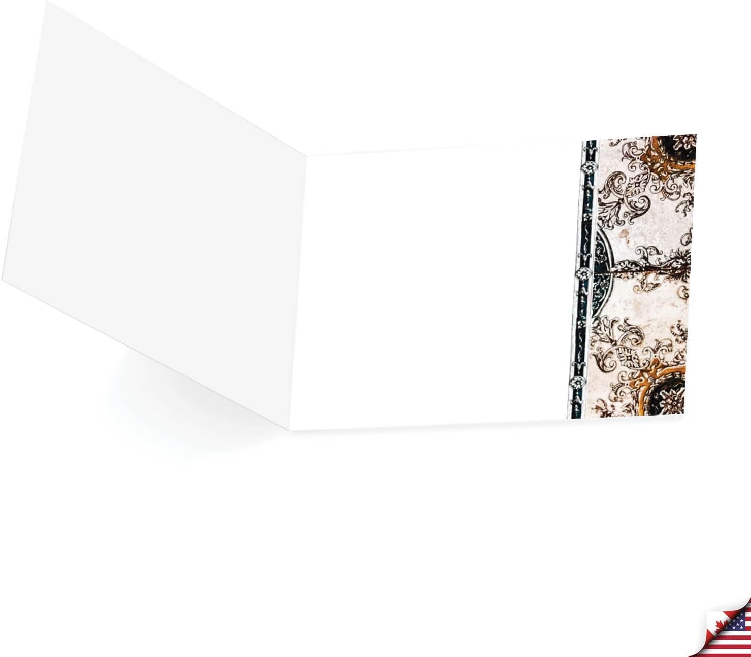 The Best Card Company – 1 tarjeta en blanco para todas las ocasiones (4.8 x 6.6 pulgadas) – Tarjeta de notas vintage con sobre – Azulejos antiguos
