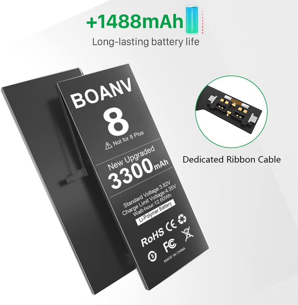 BOANV – Batería de repuesto de 0 ciclos para iPhone 8, (nueva versión 2023), ultra alta capacidad, nueva batería de repuesto de 0 ciclos para iPhone