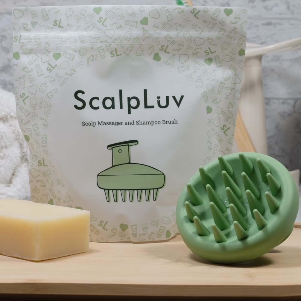 scalpluv  Cepillo masajeador de cuero cabelludo, masajeador de cabello 3 en 1, exfoliante, promueve el crecimiento del cabello, tratamiento de
