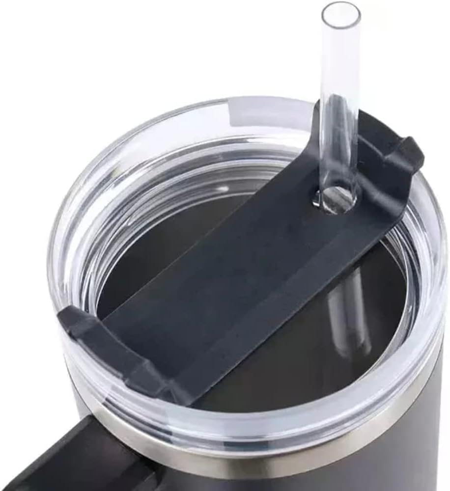Paquete de 2 tapas para vaso de 40 onzas compatibles con Stanley Quencher, a prueba de derrames, de acero inoxidable, resistentes a salpicaduras,