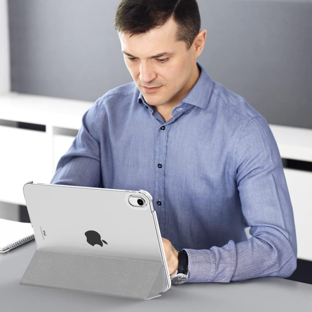 MoKo Funda para iPad de 10 generación 2022, carcasa trasera translúcida de policarbonato duro delgado para iPad de 10.9 pulgadas 2022, compatible