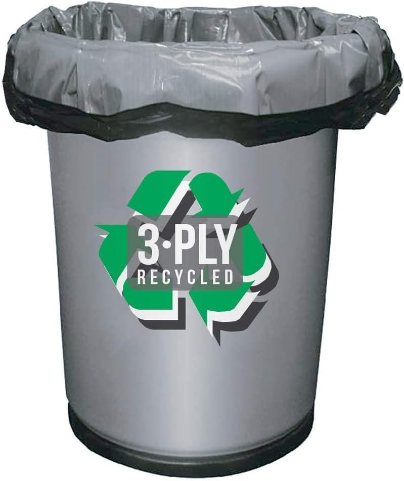 Aluf Plastics Revestimientos negros resistentes para botes de basura de 55-60 galones, 2 milésimas de pulgada de pulgada de grosor (38 x 58