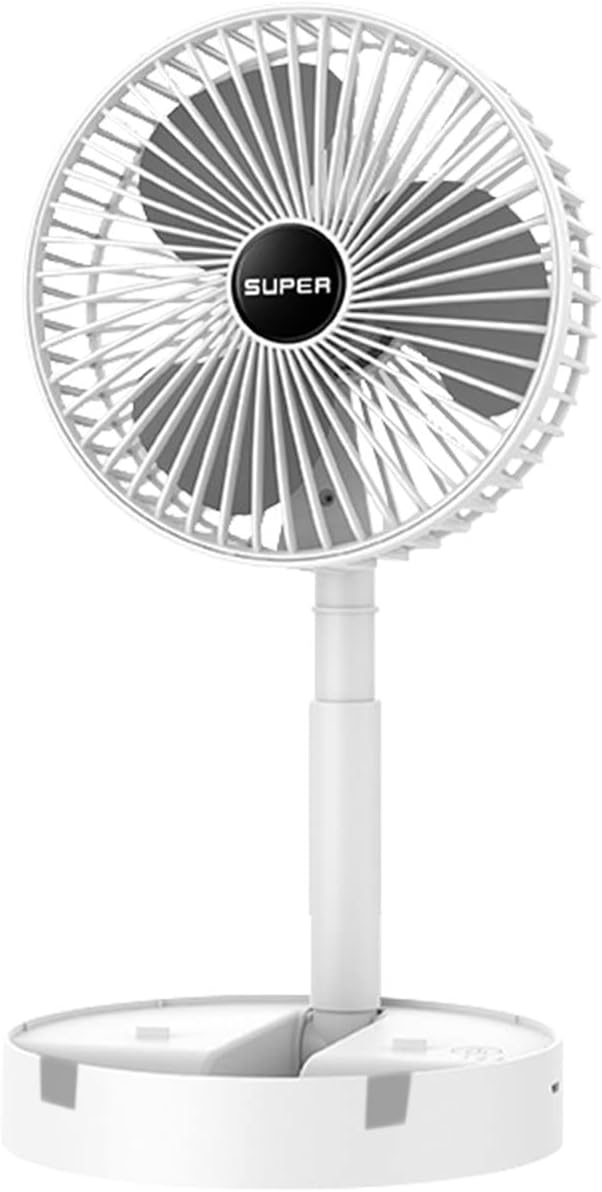 MIANHT Ventilador portátil elástico de 3 velocidades, ventilador de mesa de escritorio, enchufe, rotación del ventilador, fuerte viento, silencioso