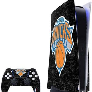 Skinit CalcomanÃa para juegos compatible con consola y controlador PS5, diseño de logotipo secundario negro de los New York Knicks de la NBA Skinit CalcomanÃa para juegos compatible con consola y controlador PS5, diseño de logotipo secundario negro de los New York Knicks de la NBA