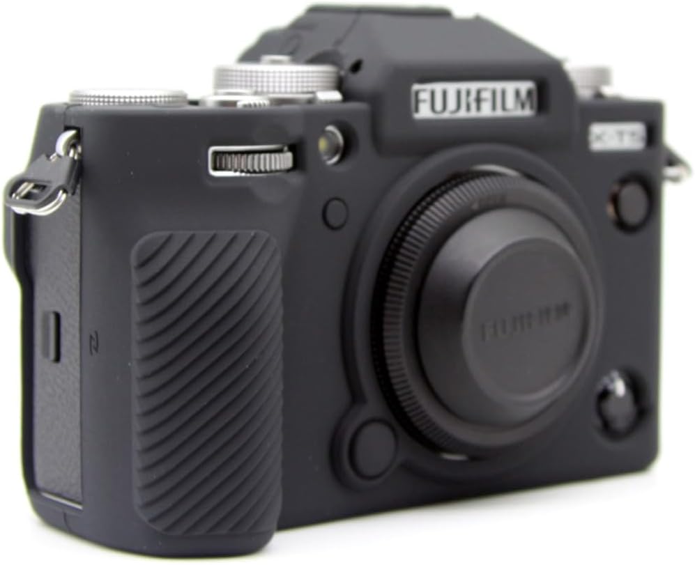 Rieibi Fuji XT5 X-T5 – Funda protectora de silicona suave para cámara Fujifilm XT5 X-T5, funda ligera para cámara Fuji X-T5, color negro