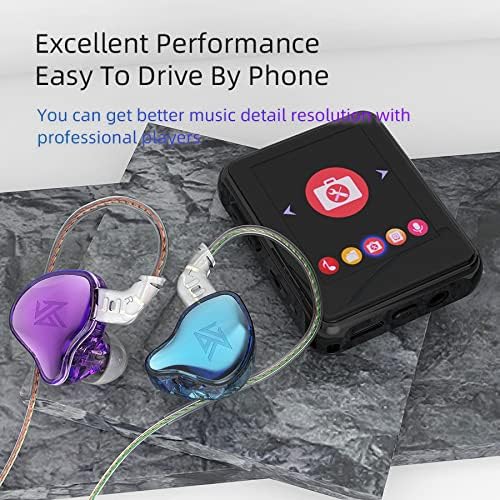YINYOO KZ EDC – Auriculares con cable en los oídos, cómodos auriculares con controlador dinámico de 0.394in, cable desmontable para deportes Android