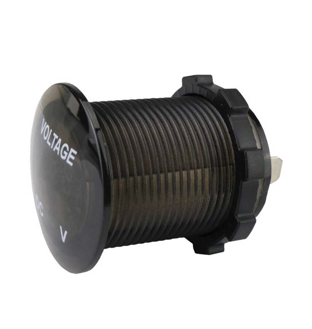 ZYTC Mini voltímetro impermeable con pantalla digital LED, medidor de voltaje, tipo largo DC 12V-24V, universal para cochemotocicletacamión rojo