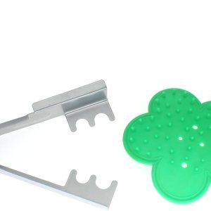 1 Unidades de herramienta de pelado de espinas de hojas de tallo de rosa (verde+plata) 1 Unidades de herramienta de pelado de espinas de hojas de tallo de rosa (verde+plata)