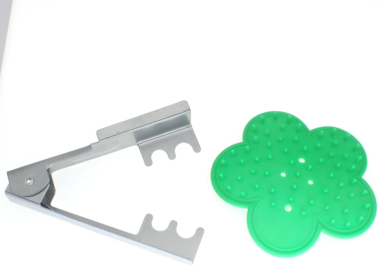 1 Unidades de herramienta de pelado de espinas de hojas de tallo de rosa (verde+plata)