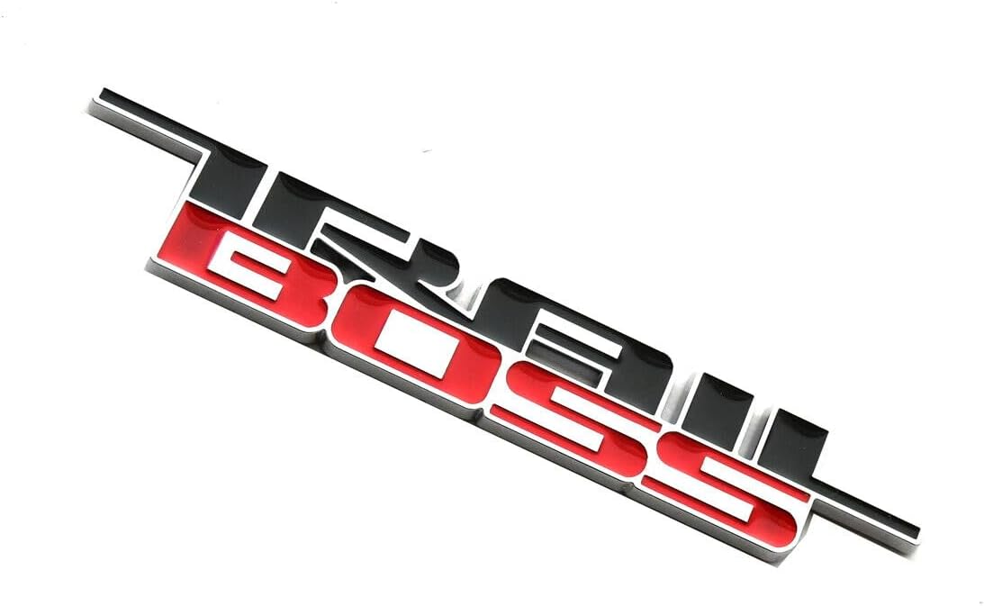 Emblema de Trail Boss 2019-2024 Placa de identificación 3D de repuesto para Silverado 1500 2500 HD (cromado)