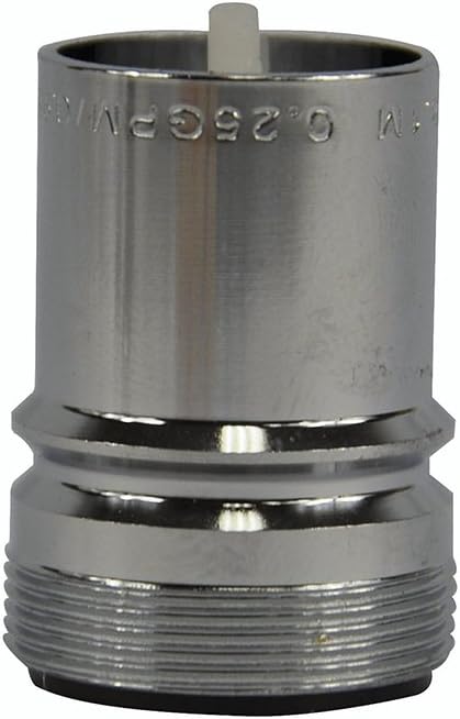 Danco 10492 Aireador de grifo de doble rosca para ahorro de agua, negro0.25 GPM, cromado