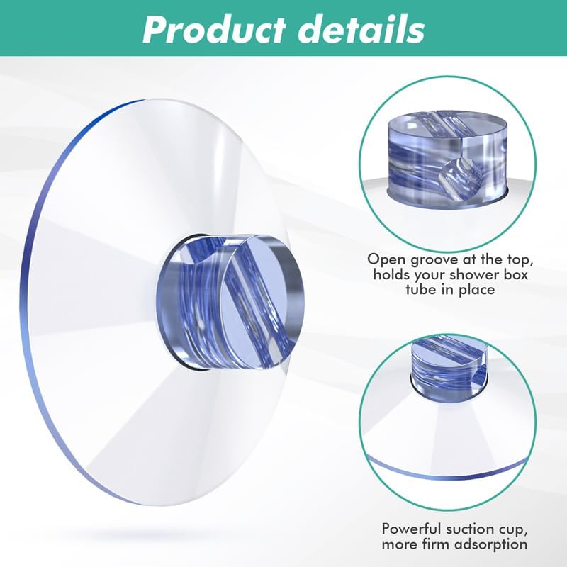 Shower Caddy Connectors Suction Cups for Bathroom, Heavy Strength Large Suction Cups Without Hooks Replacement Heavy Strength Clear Suction Cups (10