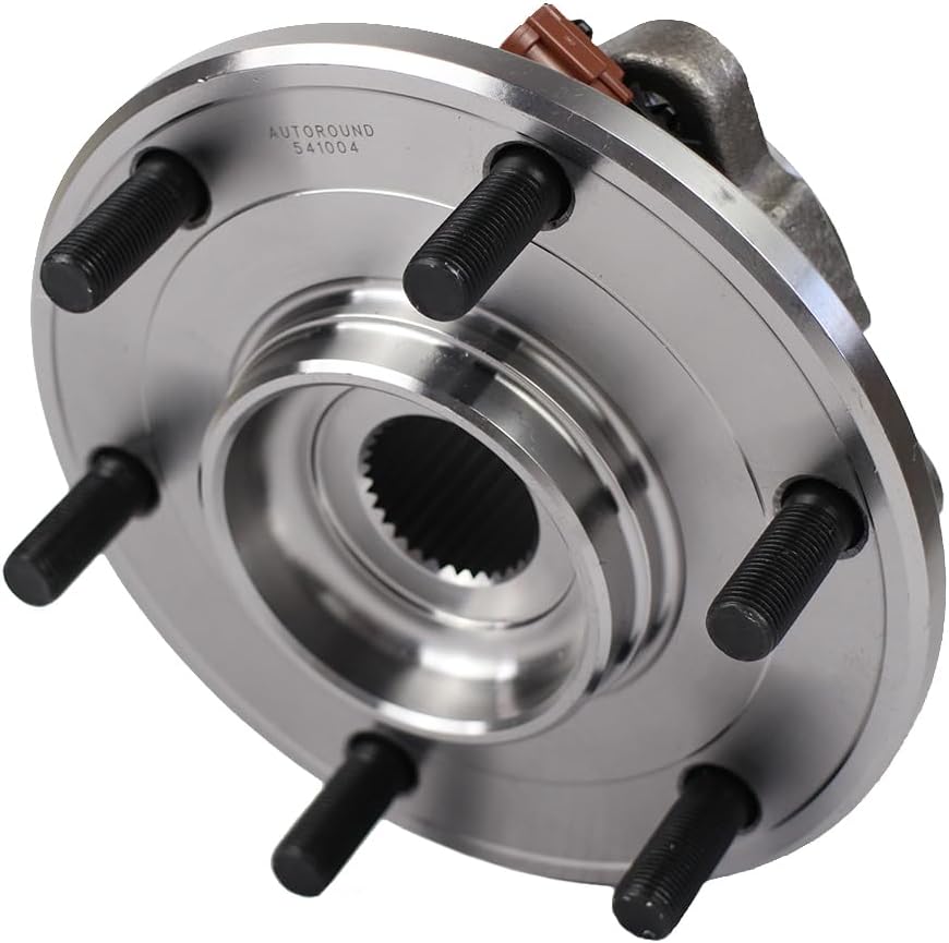 Autoround 541004 Par de bujes de rueda trasera y cojinete para Nissan Pathfinder Armada 05-13, Infiniti QX56 04-11, 6 lengüetas con ABS