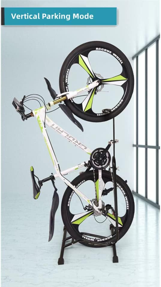 Bicycle Parking Stand, Premium Quality Vertical & Horizontal Adjustable Bicycle Floor Parking Rack, Fat Bike Stand