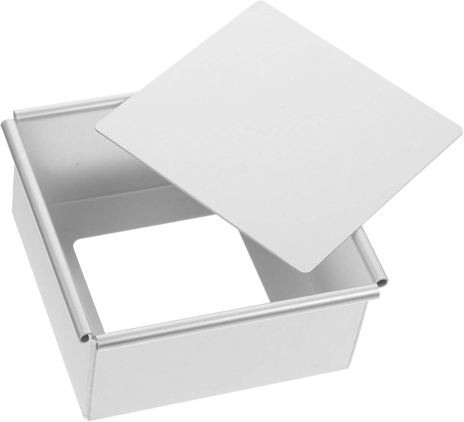 Kichvoe Molde para hornear pasteles cuadrado de 10 pulgadas con parte inferior extraíble, molde de gasa para tartas de queso, molde antiadherente