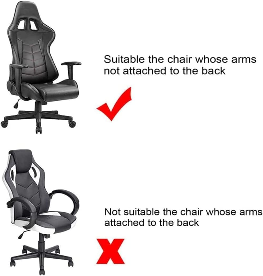 LUCOJET Funda para silla de oficina para videojuegos, elástica, lavable, antipolvo, para sillón, silla giratoria, silla de juegos, silla de jefe de