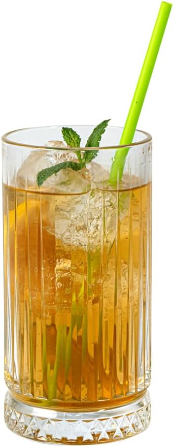 Restaurantware Basic Nature – Pajitas desechables de 8.3 pulgadas, 100 pajitas sostenibles, resistentes que no alteran los sabores, pajitas verdes