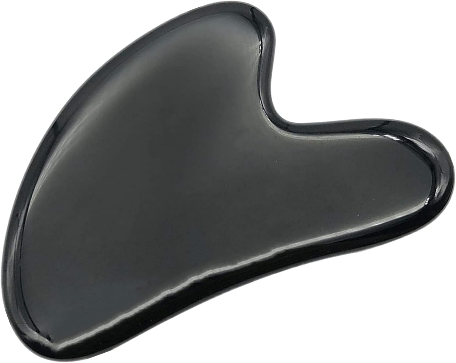 Herramientas de masaje facial de obsidiana negra natural, pizarra de piedra de guasha de jade de cristal para terapia de acupuntura de spa,