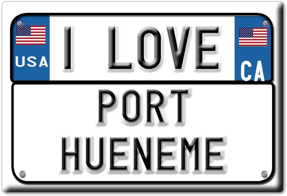 PORT HUENEME IMÁN DE FRIGORÍFICO CALIFORNIA (CA) IMANES USA SOUVENIR I LOVE GIFT (Var. TARGA)