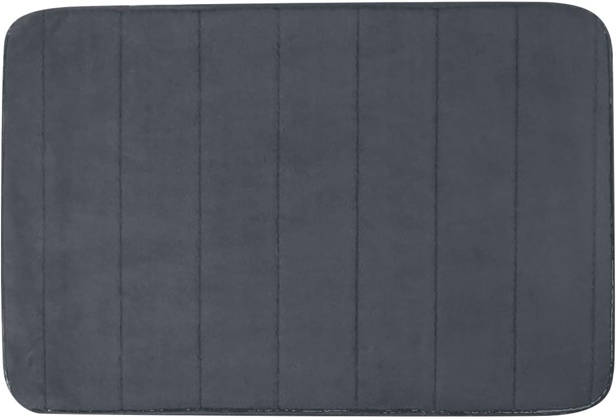 Tapete de baño de espuma viscoelástica, tapete de baño de espuma viscoelástica, súper absorbente, suave, antideslizante, impermeable, de secado