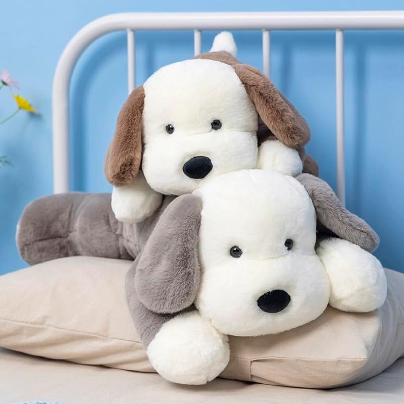 Cachorro de peluche de animal de peluche lindo perro de peluche (19.7 in19.7 pulgadas, gris)