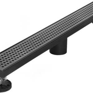 Neodrain Drenaje de ducha lineal negro de 18 pulgadas con rejilla extraíble de patrón cuadrado, fabricante profesional de drenaje de piso de ducha Neodrain Drenaje de ducha lineal negro de 18 pulgadas con rejilla extraíble de patrón cuadrado, fabricante profesional de drenaje de piso de ducha