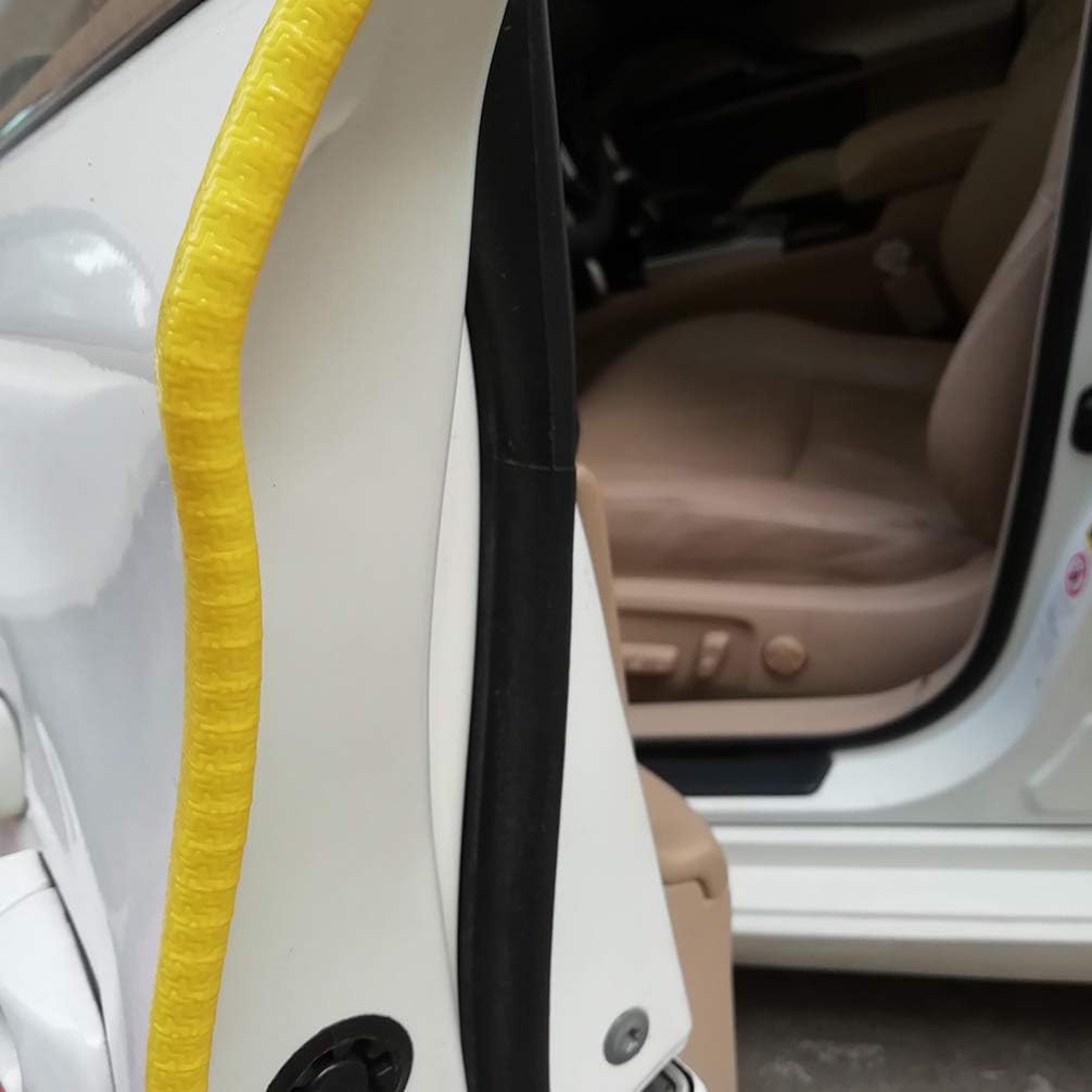 Garneck Protectores de borde de puerta de automóvil de goma en forma de U, protector de tiras de sellado de borde de puerta de automóvil para