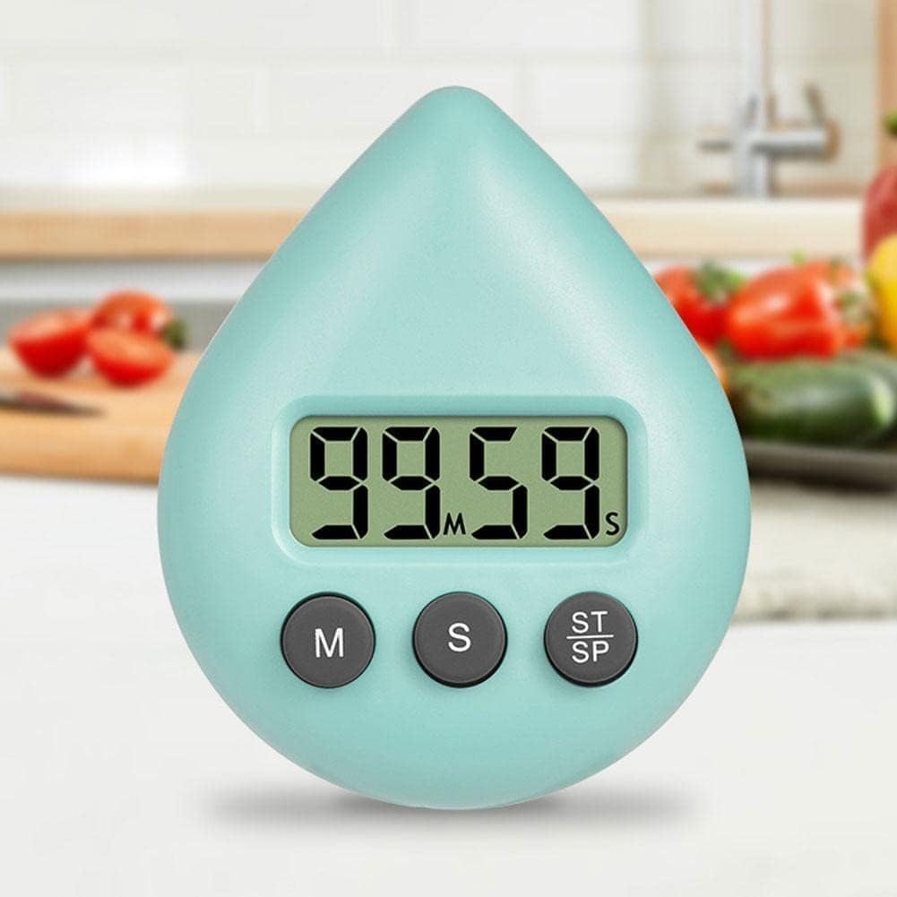 Temporizador de ducha verde de 2 piezas para niños y adultos, reloj de ducha digital con temporizador, temporizador impermeable con alarma y