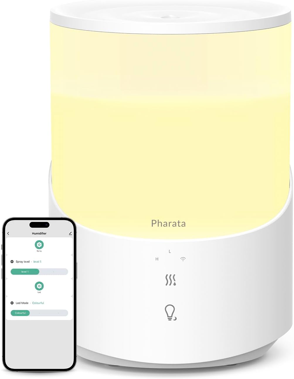 Humidificadores inteligentes para dormitorio, difusor de aceite esencial de niebla fría de 2.5 L, humidificador de llenado superior para bebé y