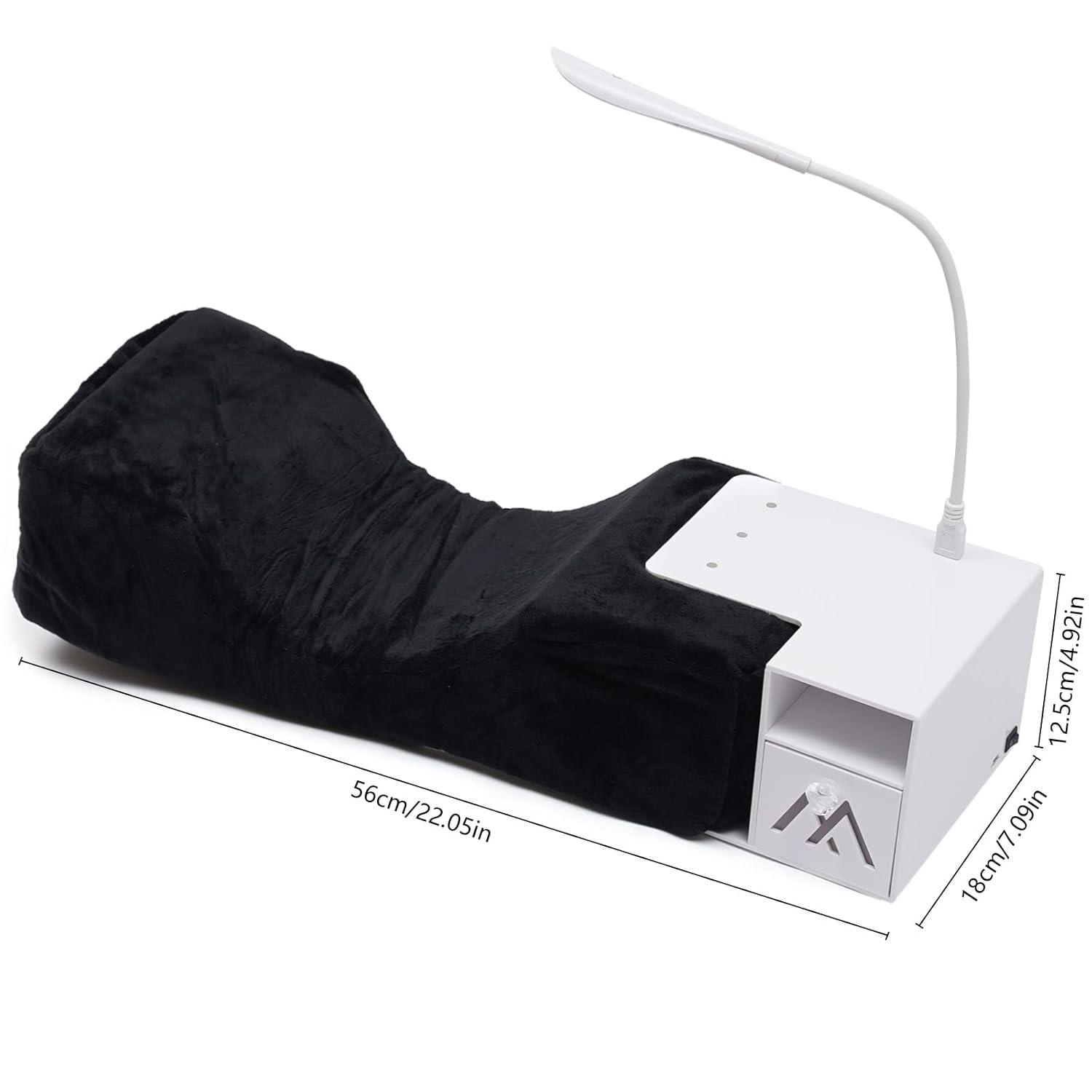 Almohada de cuello de extensión de pestañas con soporte organizador de estante y luz LED para cama de pestañas almohada de pestañas soporte
