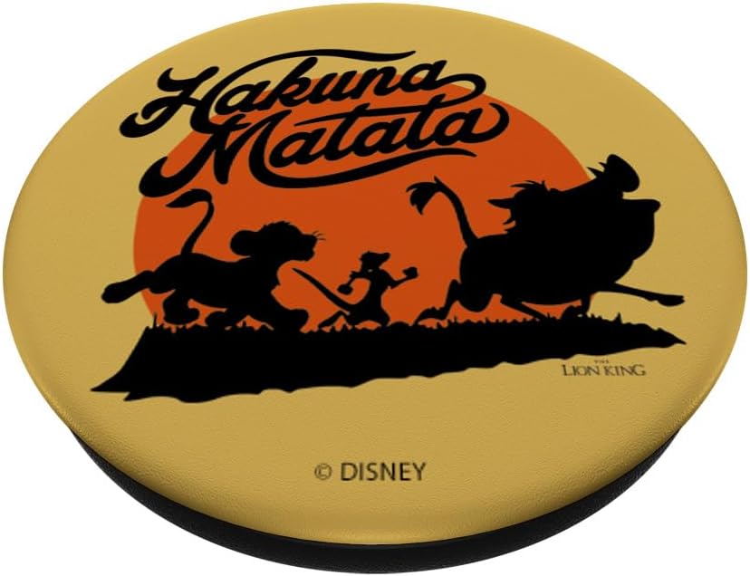 Disney The Lion King Simba Timon Pumbaa Hakuna Matata Sunset PopSockets PopGrip agarre intercambiable para teléfonos y tabletas