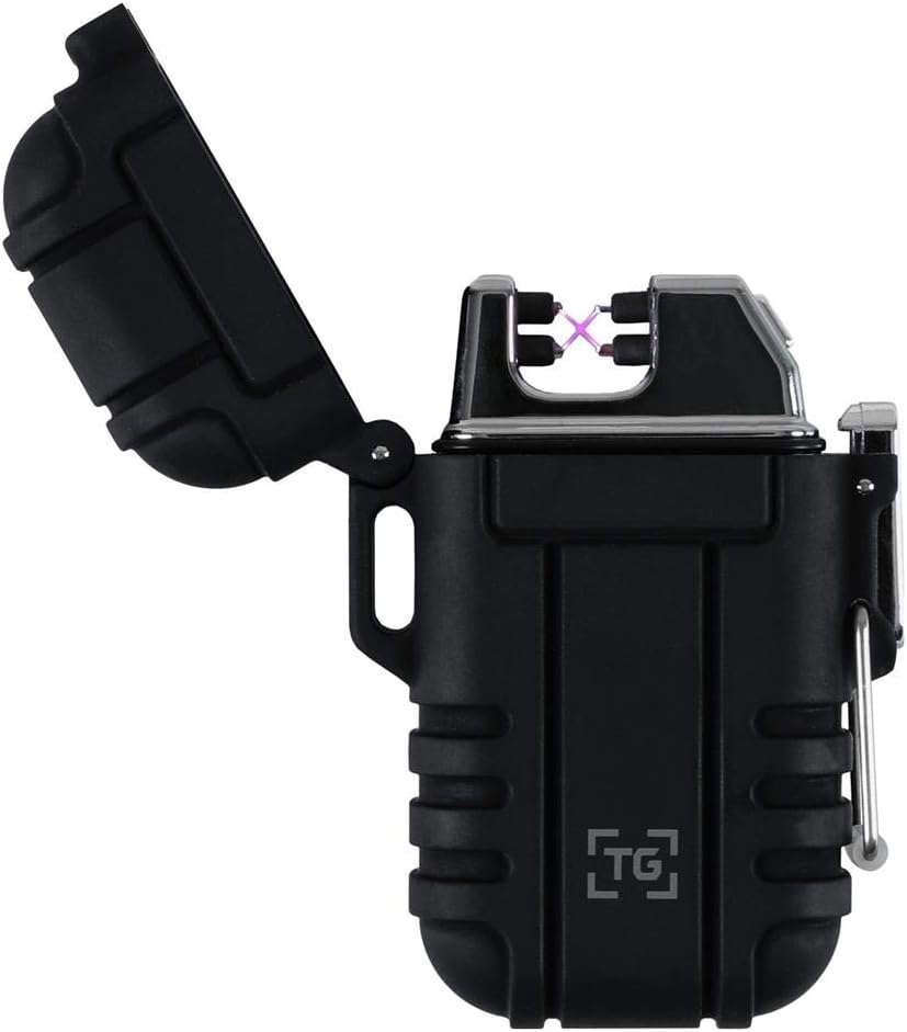 TG Encendedor de plasma resistente al viento, impermeable, recargable por USB, doble arco para EDC camping, supervivencia táctica TG Encendedor de plasma resistente al viento, impermeable, recargable por USB, doble arco para EDC camping, supervivencia táctica