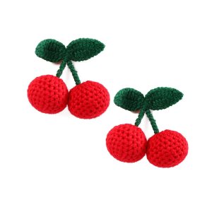 2Pcs Girls Hair Clips, Handmade Crochet Sweet Cherry Shape Hair Barrettes, Manual Knitted Cute HairPins Alligator Clip Hand-Woven Creative Hair 2Pcs Girls Hair Clips, Handmade Crochet Sweet Cherry Shape Hair Barrettes, Manual Knitted Cute HairPins Alligator Clip Hand-Woven Creative Hair