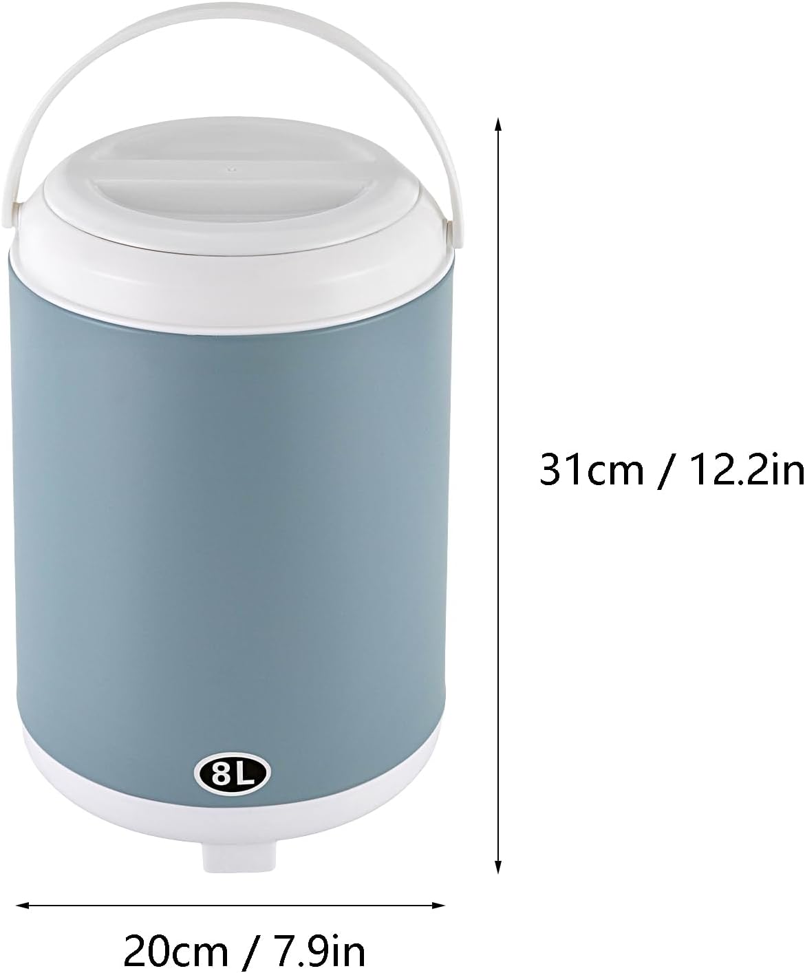 Dispensador de bebidas aislado de acero inoxidable de 1.9 galones, dispensador de bebidas para fiestas, dispensador portátil de bebidas heladas,