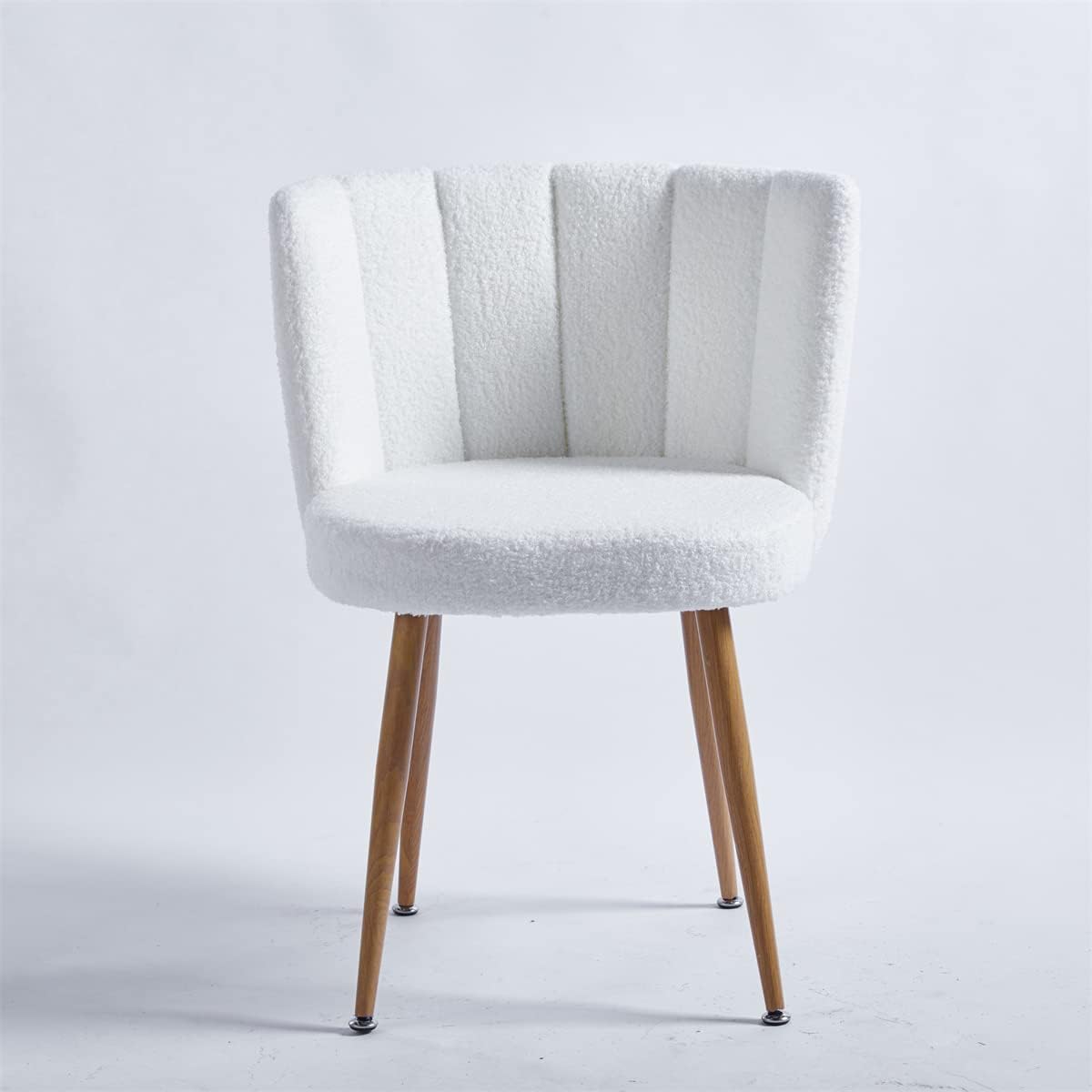 Juego de 2 sillas decorativas, silla de sala de estar, silla de ocio con patas de color madera, sillón tapizado de tela con respaldo copetudo, silla