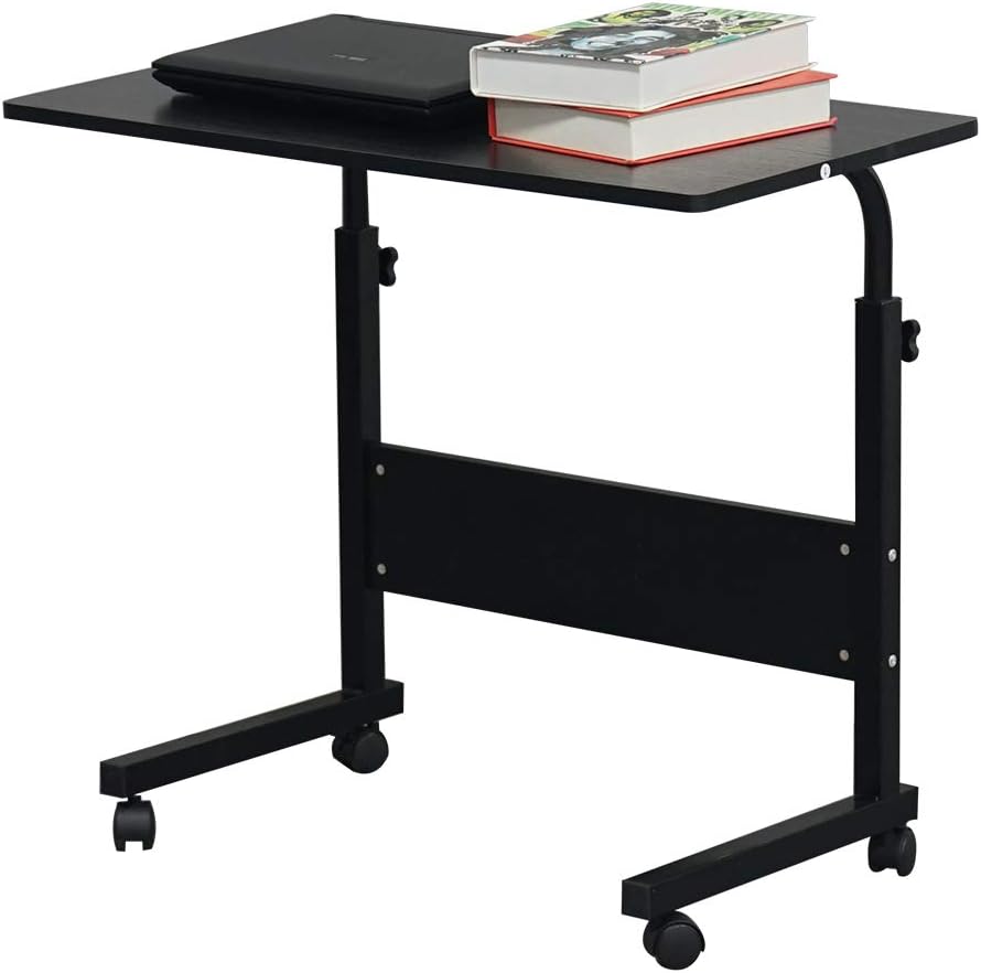 Mesa auxiliar en forma de C con ruedas, mesa auxiliar móvil para sofá, mesa auxiliar para aperitivos, mesita de noche, portátil, carrito rodante,
