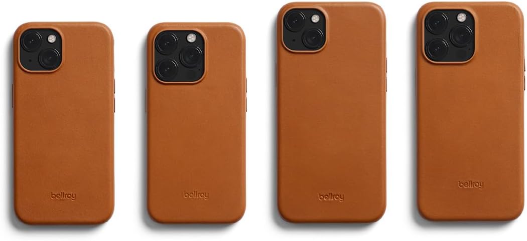 Bellroy Funda de cuero para iPhone 15 – Terracota