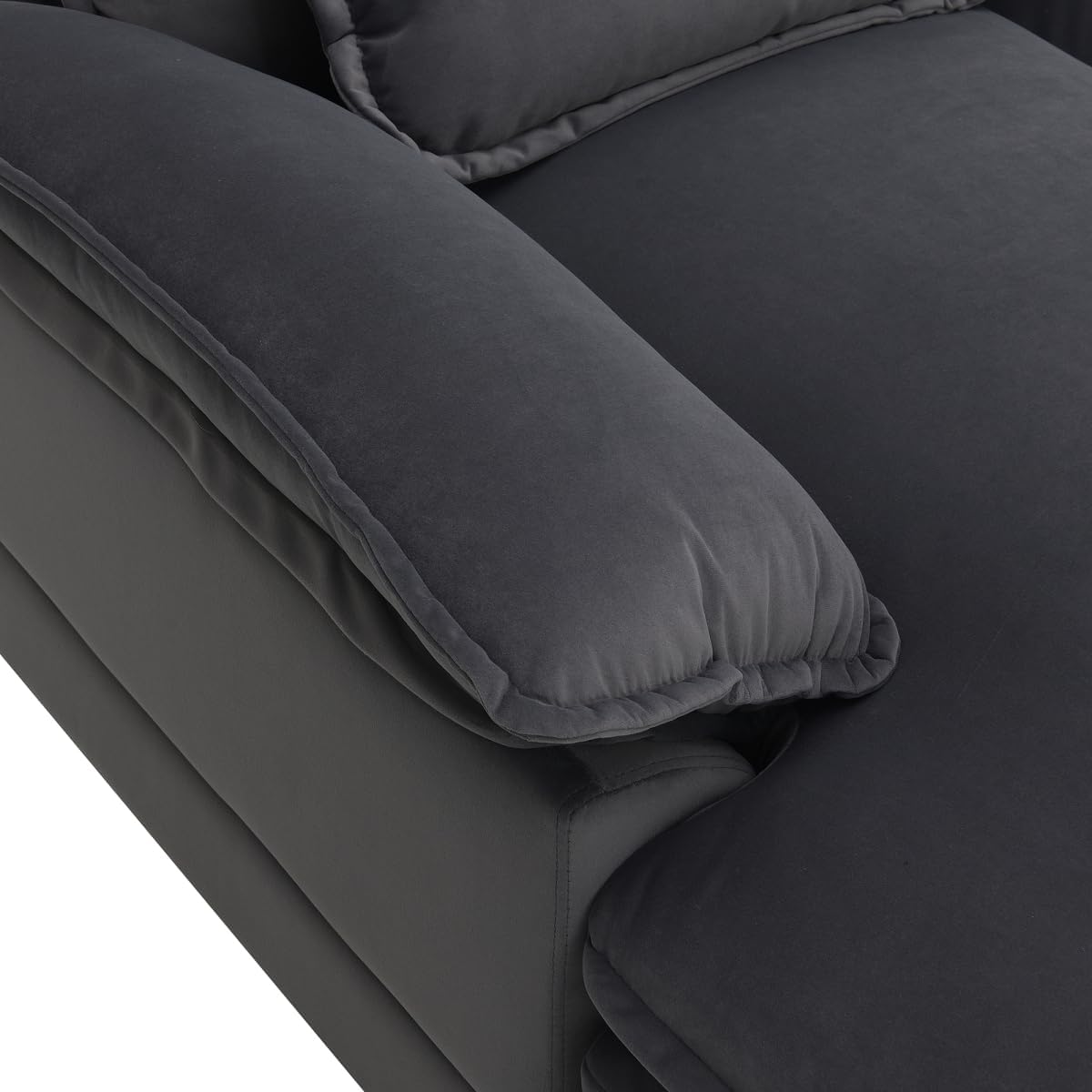 Sofá modular en forma de U de 109.8 pulgadas con almohadas para la cintura, sofá simétrico tapizado de 6 asientos, sofá cama con diván, color gris