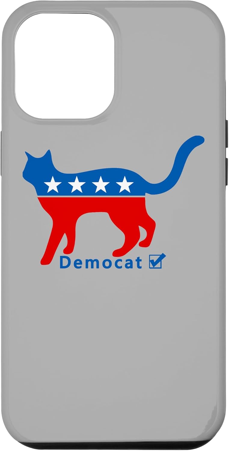 Funda para iPhone 14 Pro Max Vote Cat Democrat Liberal Cat Lover Biden Harris 2024