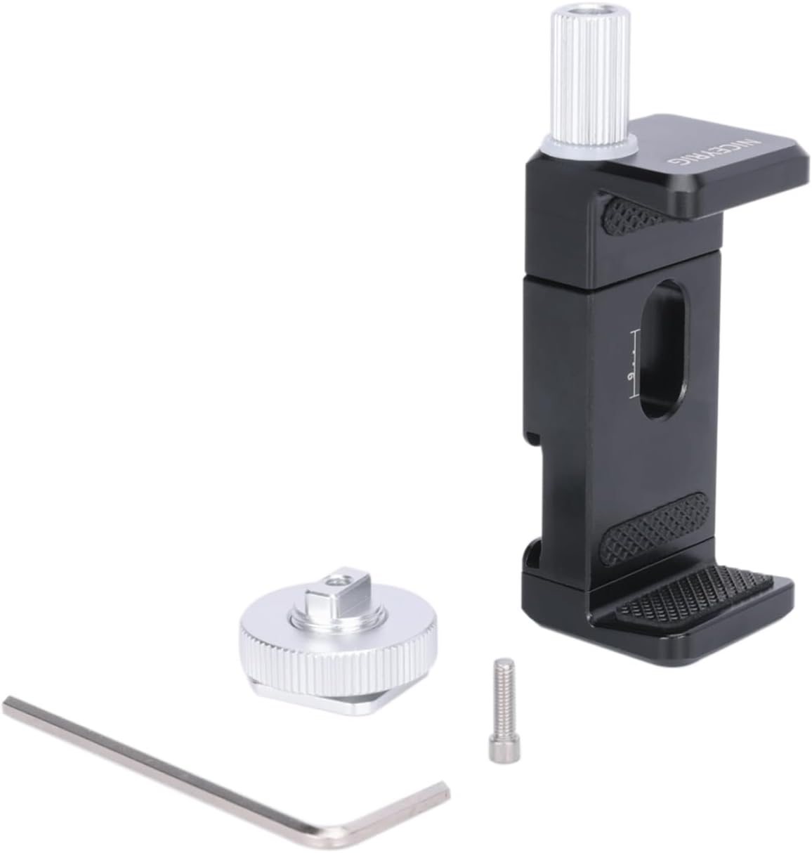 NICEYRIG Soporte SSD T5 T7 con rosca de 14, boca ajustable de 2.244in a 3.031in, soporte para banco de energía SSD para BMPCC 4K 6K Pro Z Cam – 477
