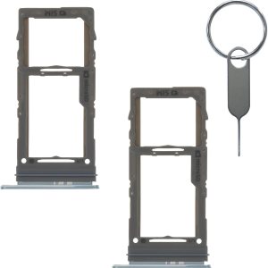 2 piezas de soporte para bandeja de tarjeta SIM (versión simple Sim)  ranura para tarjeta micro SD con pin de expulsión de repuesto para Samsung 2 piezas de soporte para bandeja de tarjeta SIM (versión simple Sim)  ranura para tarjeta micro SD con pin de expulsión de repuesto para Samsung