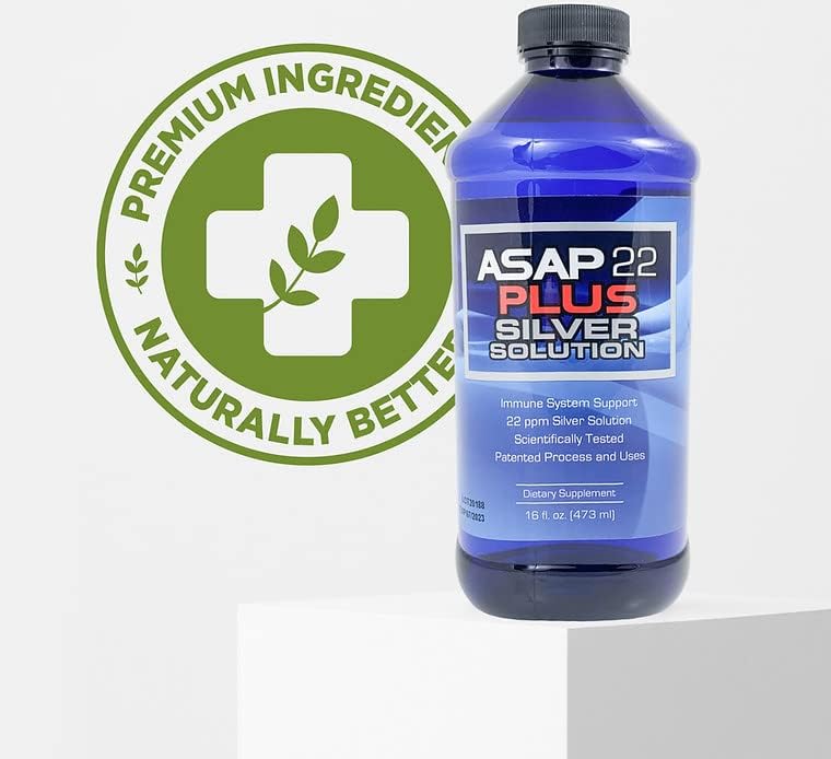 American Biotech Labs – ASAP 22 Plus Silver Solution – Immune System Support, 22 ppm Silver Solution Dietary Supplement – (16 oz)