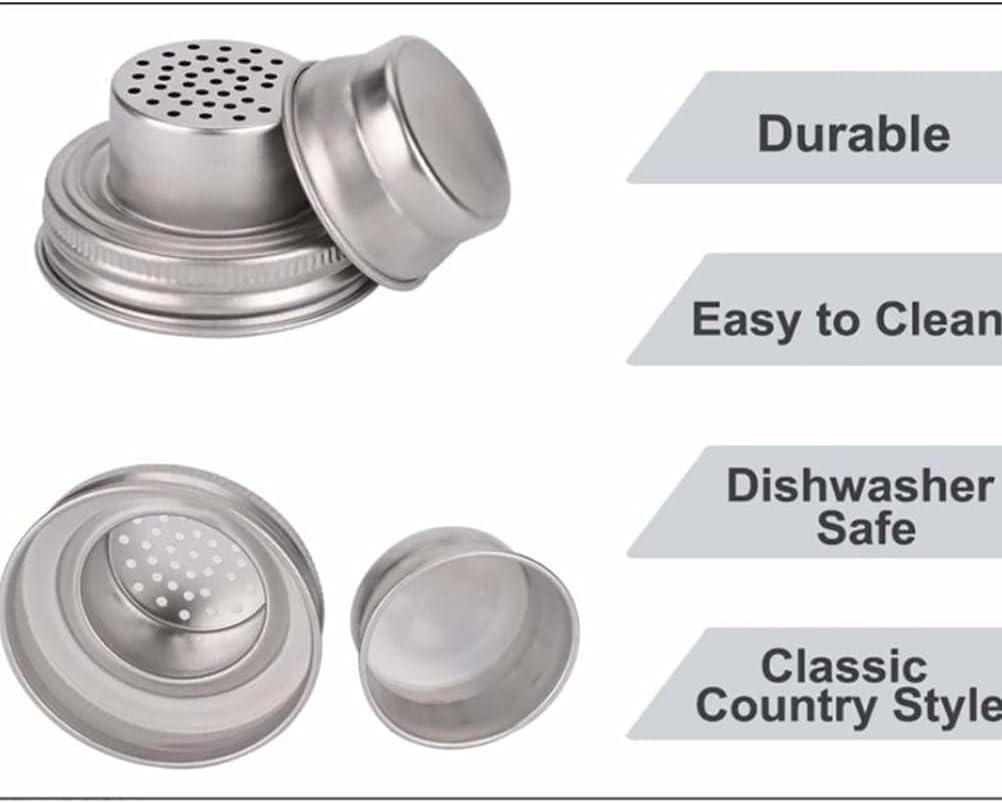 DOITOOL Tapa de coctelera de acero inoxidable 304 duradera para coctelera (plata) herramienta de vino y bar, 1 ud